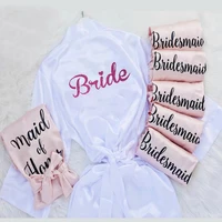 16 colors kimono bridal pajamas wedding robe bridesmaid matron maid of honor sister mother of the bride robes bride squad gifts