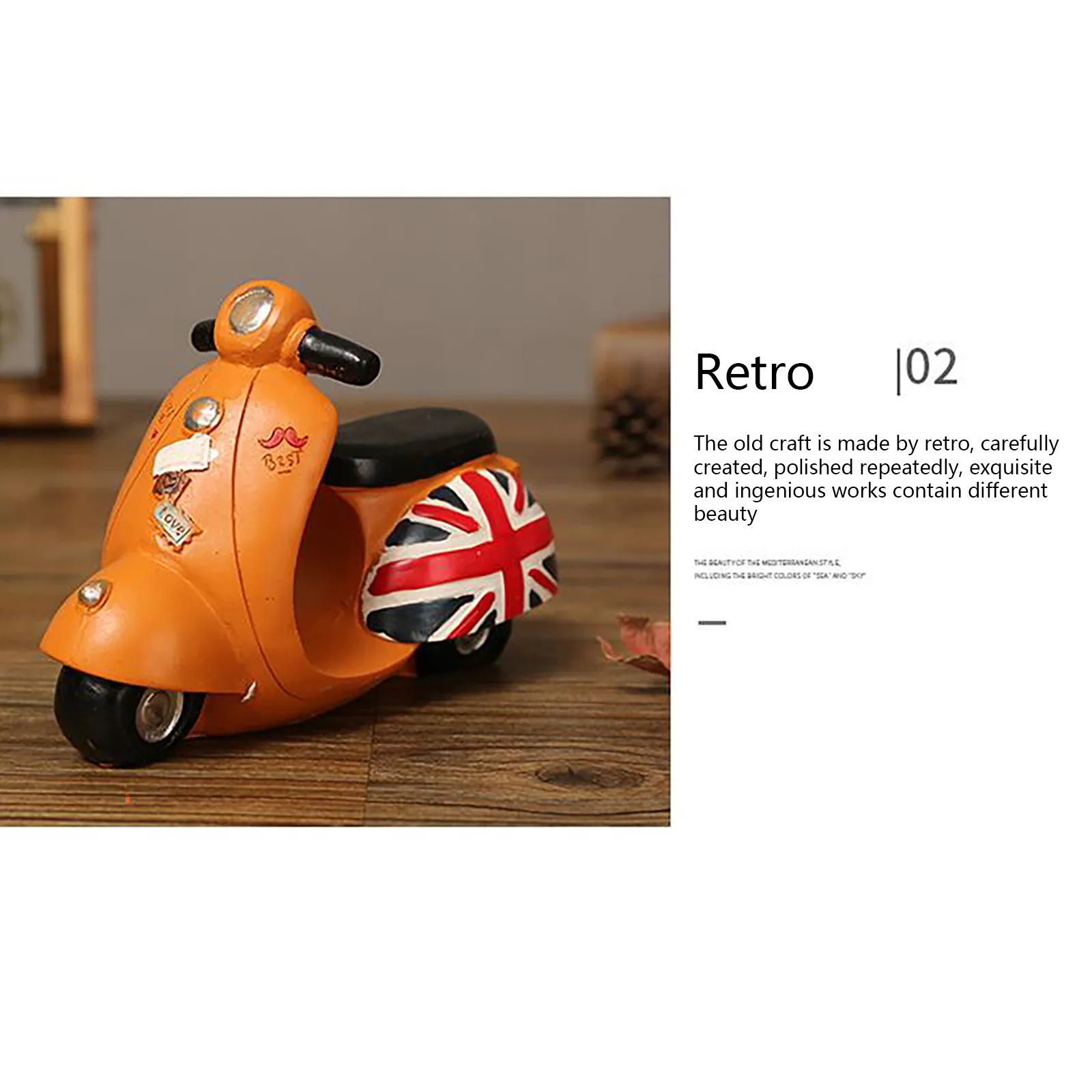 

Antique Resin Motorcycle Model Coin Can Ornaments decoracin de habitacin Decor Gift