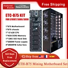 Семейная каркас материнской платы для майнинга, поддержка 8 ГПУ слотов с материнской платой B75 + 4 Гб DDR3 + процессор G1620 + SSD 128 ГБ + блок питания 2000 Вт для Рига BTC