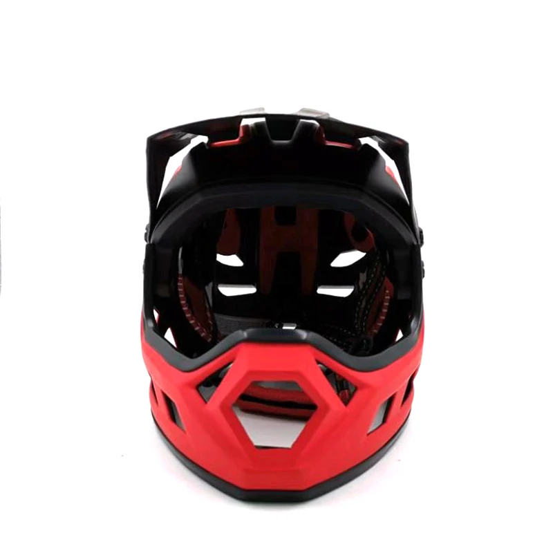 Красный велосипедный шлем для взрослых мужчин женщин fullface mtb козырек горный