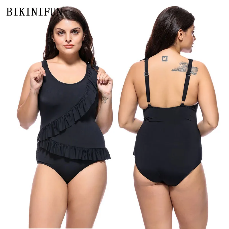 Новинка женский слитный купальник размера плюс купальный костюм с перекрытием