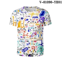 funny math formula summer 3d printed t shirt mens and womens oversized loose soft clothes for math lovers