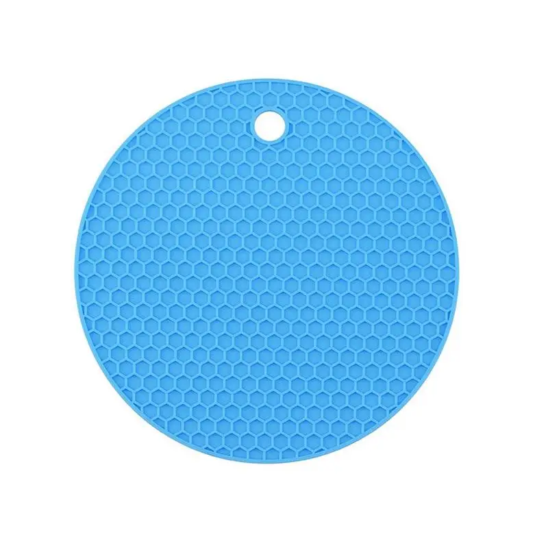 

14cm Round Heat Resistant Silicone Mat Drink Cup Coasters Placemat Non-slip Kitchen Holder Pot Accessories Table G5G7