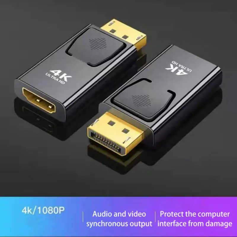 

4K адаптер с портом дисплея на HDMI-совместимый преобразователь порта дисплея штекер DP на гнездо HD ТВ кабель адаптер видео аудио для ПК ТВ