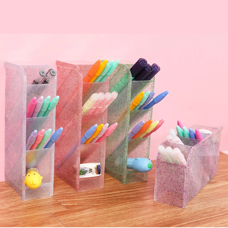 Вместительный держатель для ручек карандаш коробка Офисные и Школьные