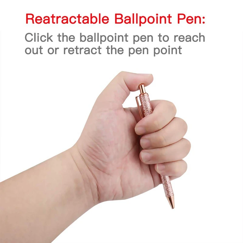 Шариковых ручек 5 шт Выдвижной черные чернила для ручки средней точки (1 0 мм)