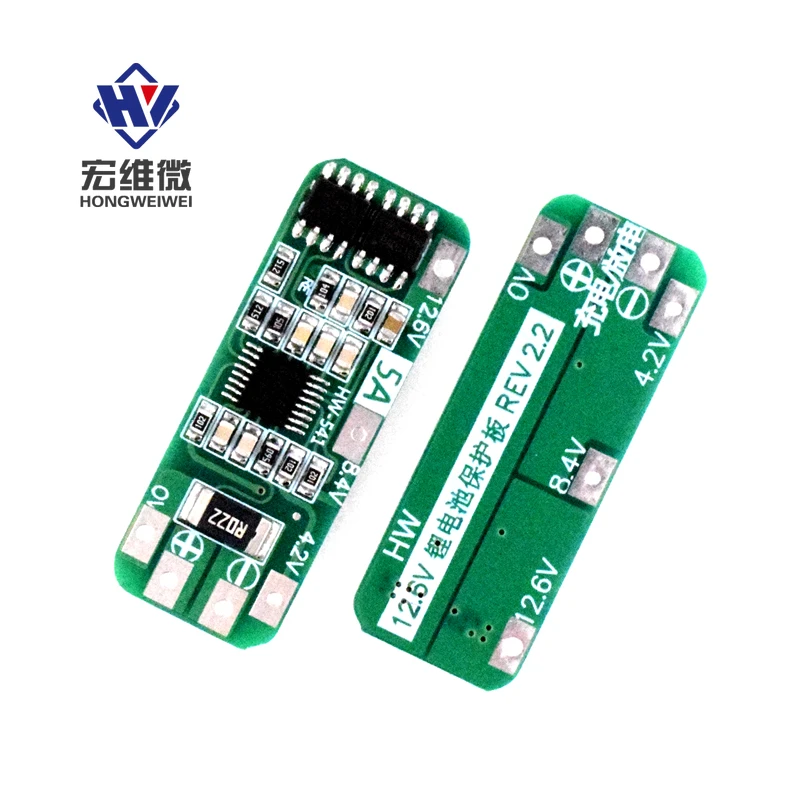 BMS 3S 3-strings 12.6V 5A Li-ion Lithium 18650 26650 Battery Charge Protection Board PCB PCM for Drill Motor Power Bank Charging