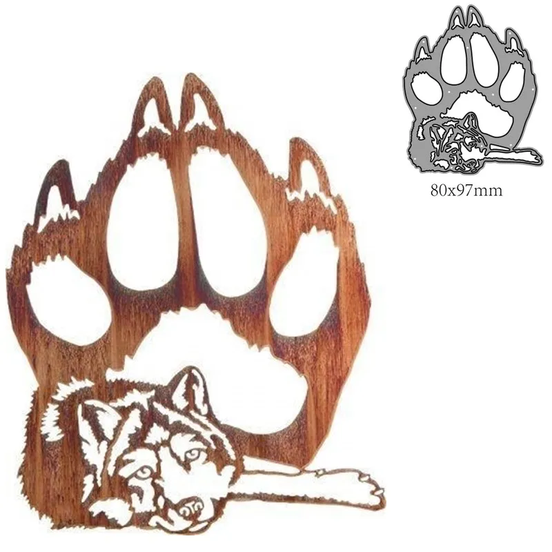 

Metal Cutting Dies Cut Mold Animal wolf Decoration Scrapbook Paper Craft Knife Mould Blade Punch Stencils
