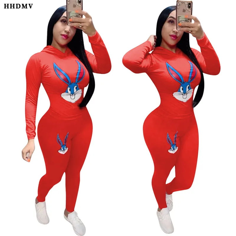 HHDMV WYNZ8225 spring reduction of age street style long sleeve hooded collar short top elastic pants two piece sets |