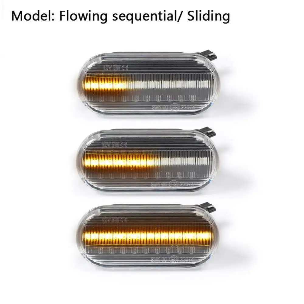 2 шт. динамический дымчатый Янтарный светодиодный светильник с боковым маркером