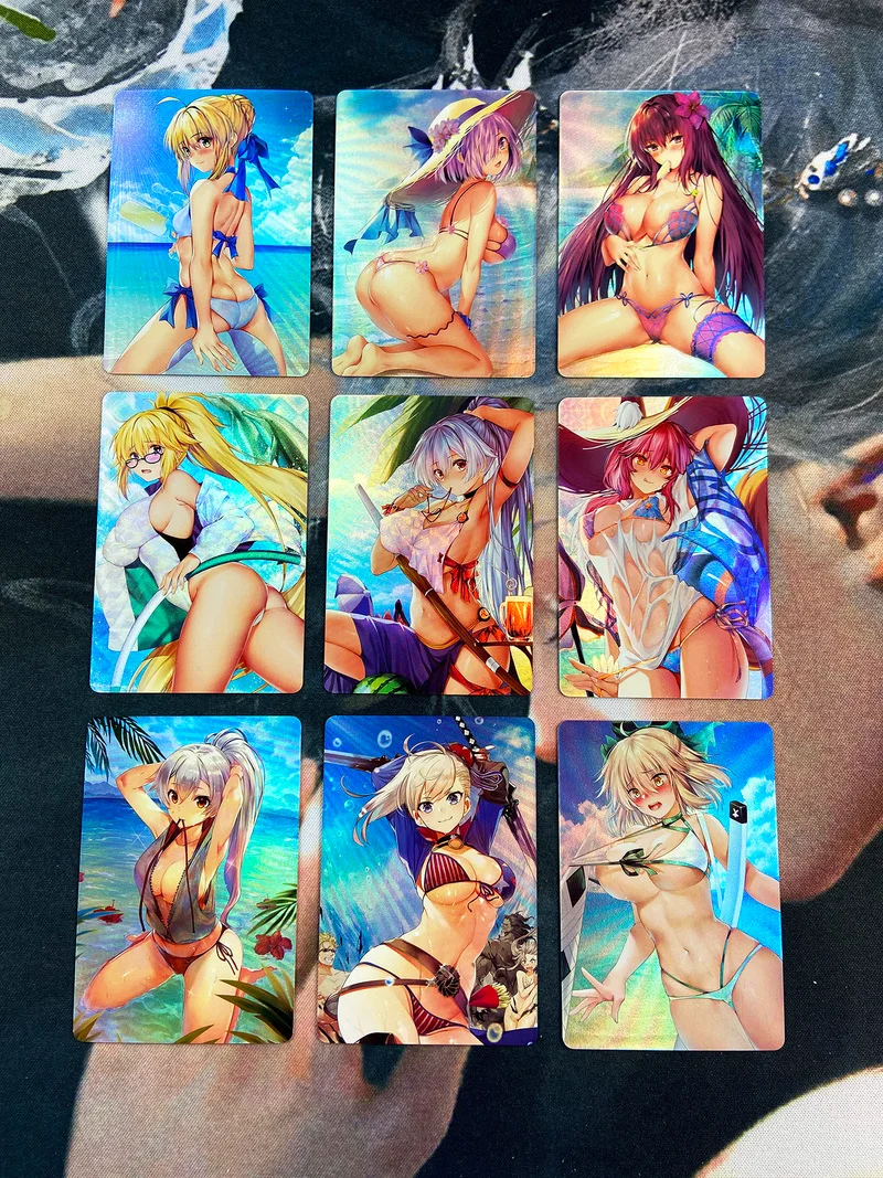 

9 шт./компл. ACG Fate Fgo Fate/grand Order, рефракция № 2, коллекционные открытки для сексуальных девушек, хобби, игры в аниме