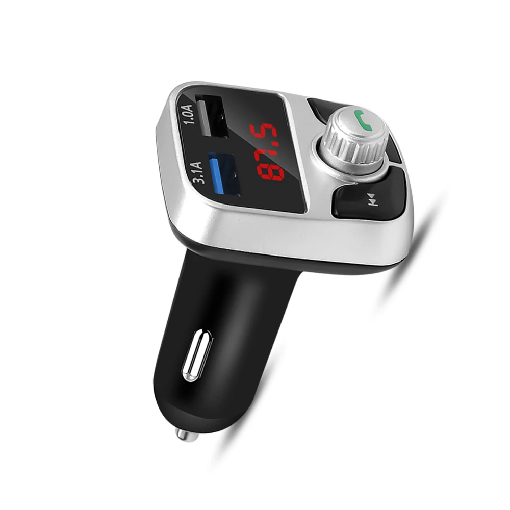 Беспроводной fm передатчик Bluetooth Handsfree аудио приемник быстрое двойное USB зарядное