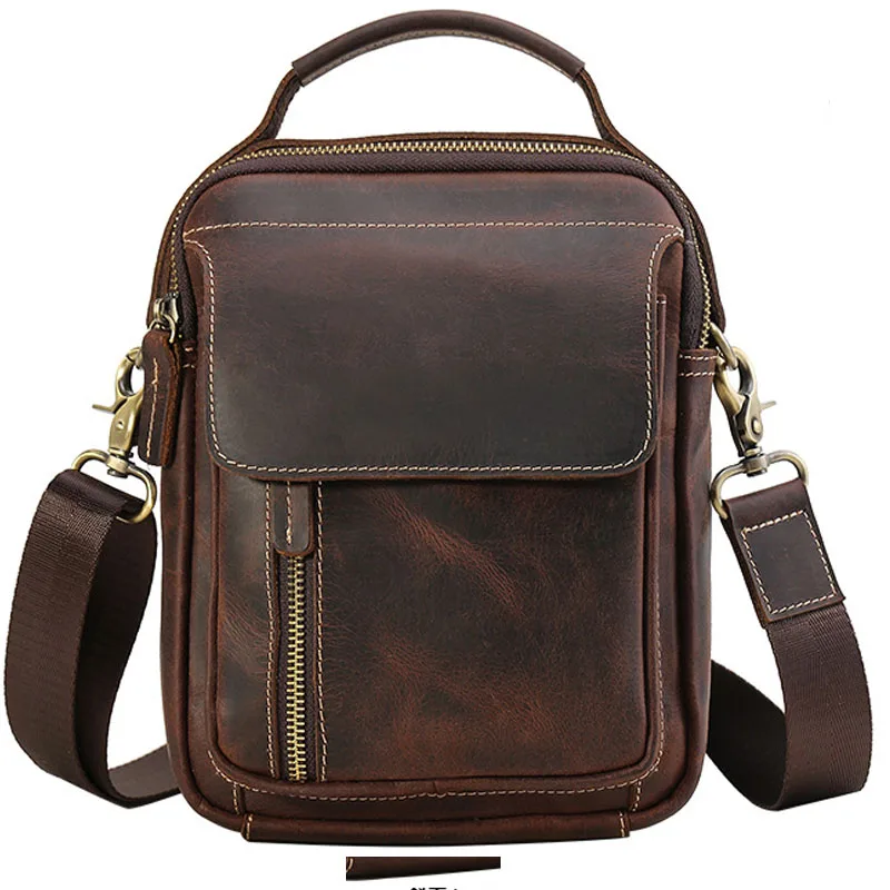 Сумка холщовая на молнии для документов Мужская портативная многослойная