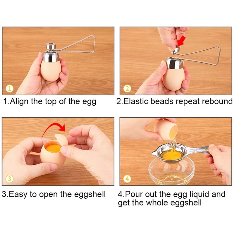 

Egg Scissors Egg Topper Cutter Shell Opener Stainless Steel Boiled Raw Egg Open Creative Kitchen Tools CF-135