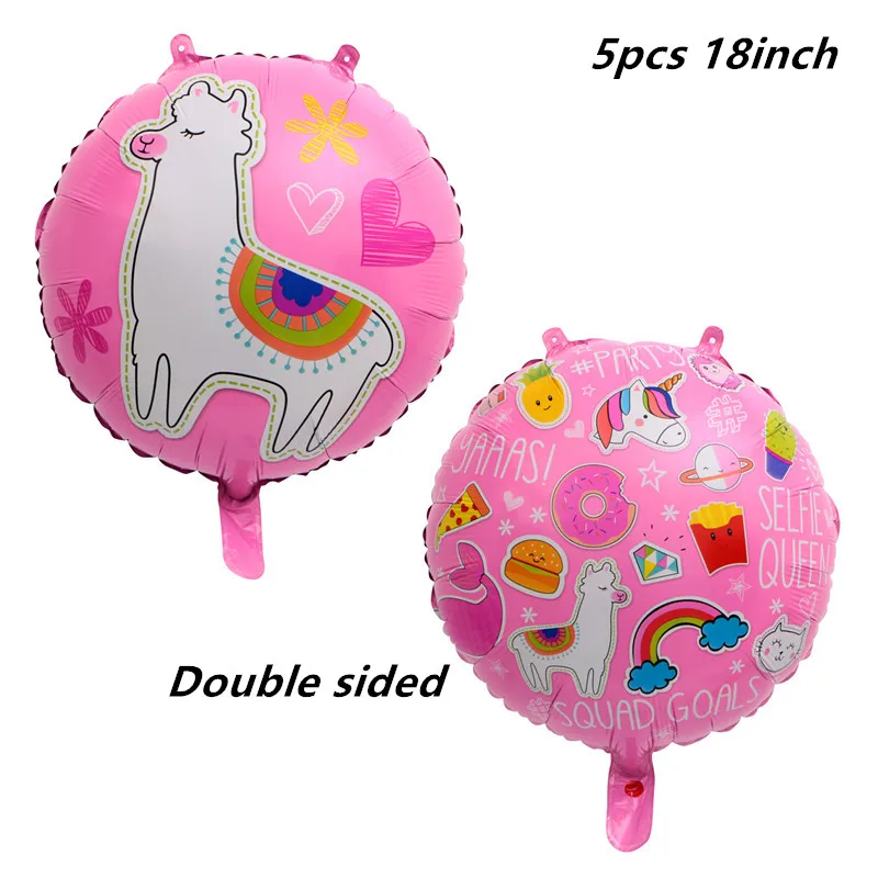 5pcs 18inch LISM Llama вечерние Llama Альпака бумажные тарелки салфетки для стаканчиков одноразовая соломка поставки животных с днем рождения украшения для детей - Цвет: 5pcs 18inch
