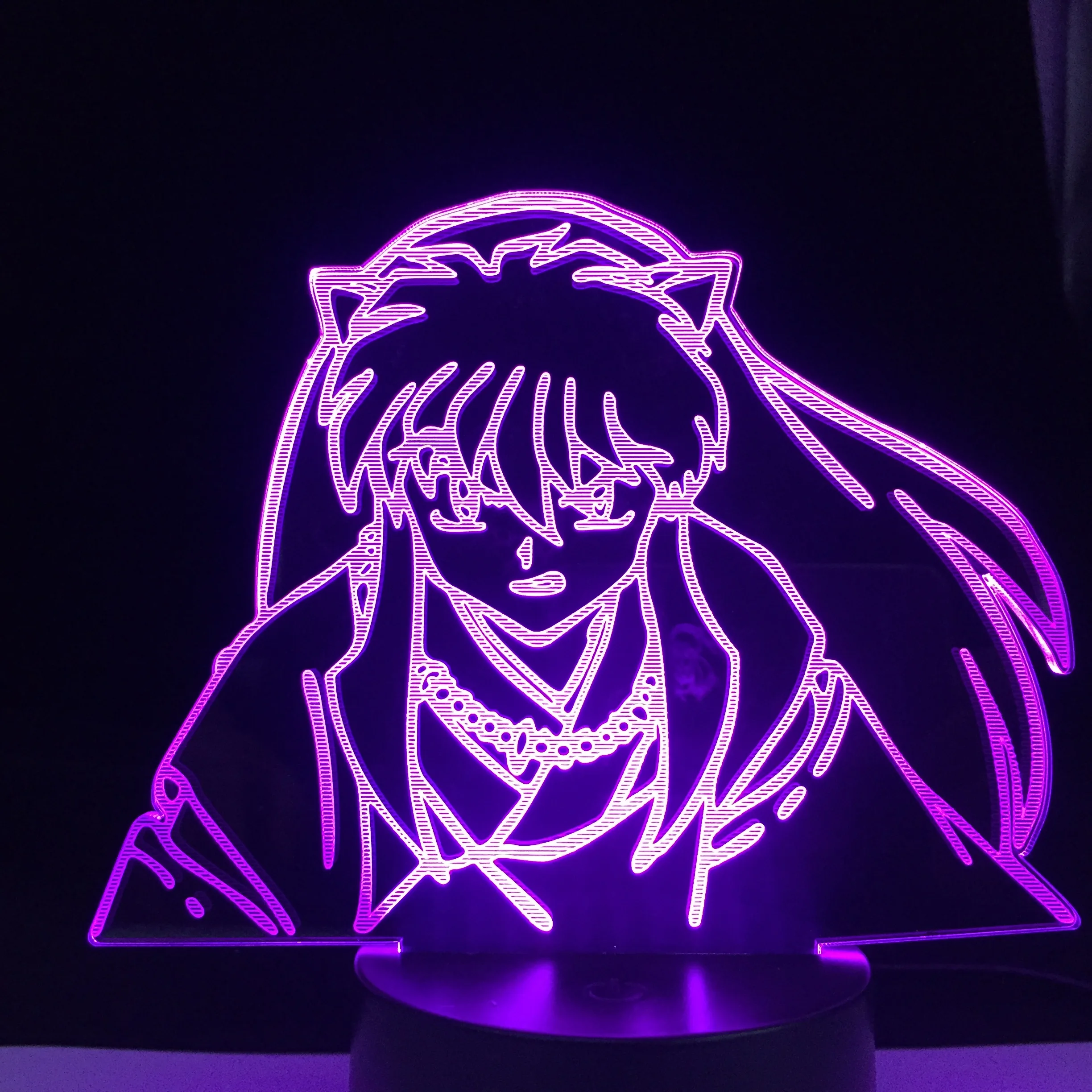 

Manga Inuyasha Figure Led Night Light Lamp for Kids Bedroom Decoration Nightlight Color Changing Usb Table Lamp Gift for Child