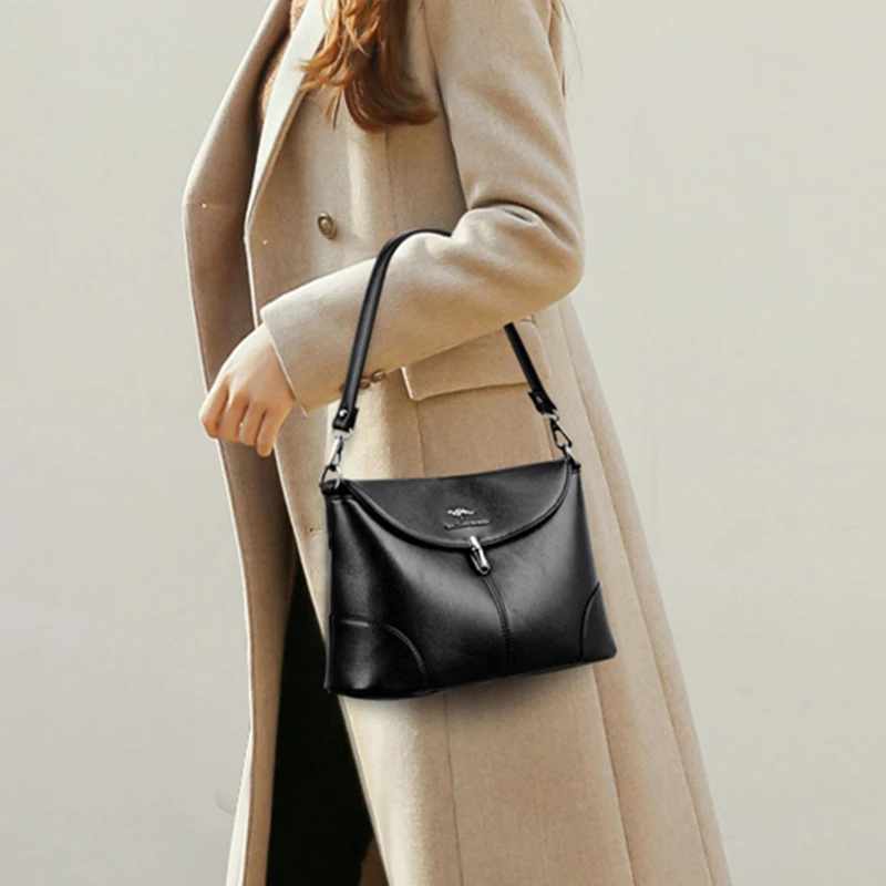 

100% Full Genuine Leather Bag 2021 New Fashion Single Shoulder Messenger Bags Ladies Fashionable Purses and Handbags Channels Gg
