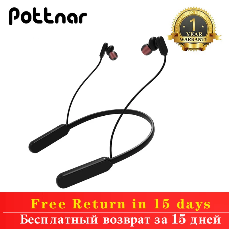 Новинка 2020 г. наушники Pottnar с шейным ободом Bluetooth 5 1 беспроводная гарнитура