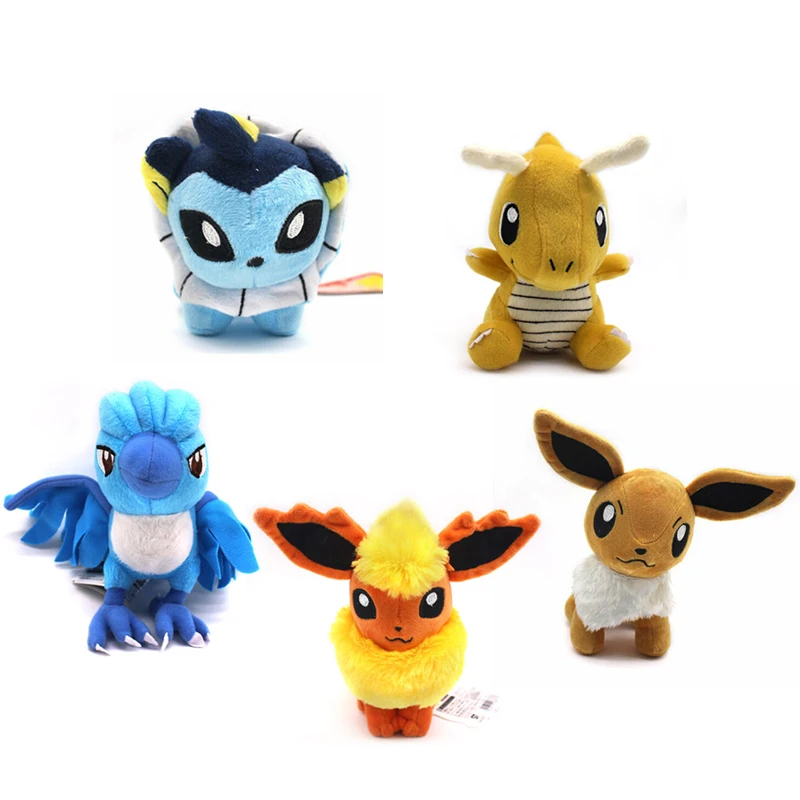 Милые плюшевые игрушки Vaporeon Glacia Flareon artimuno желтая кукла с Dragonite подарок для