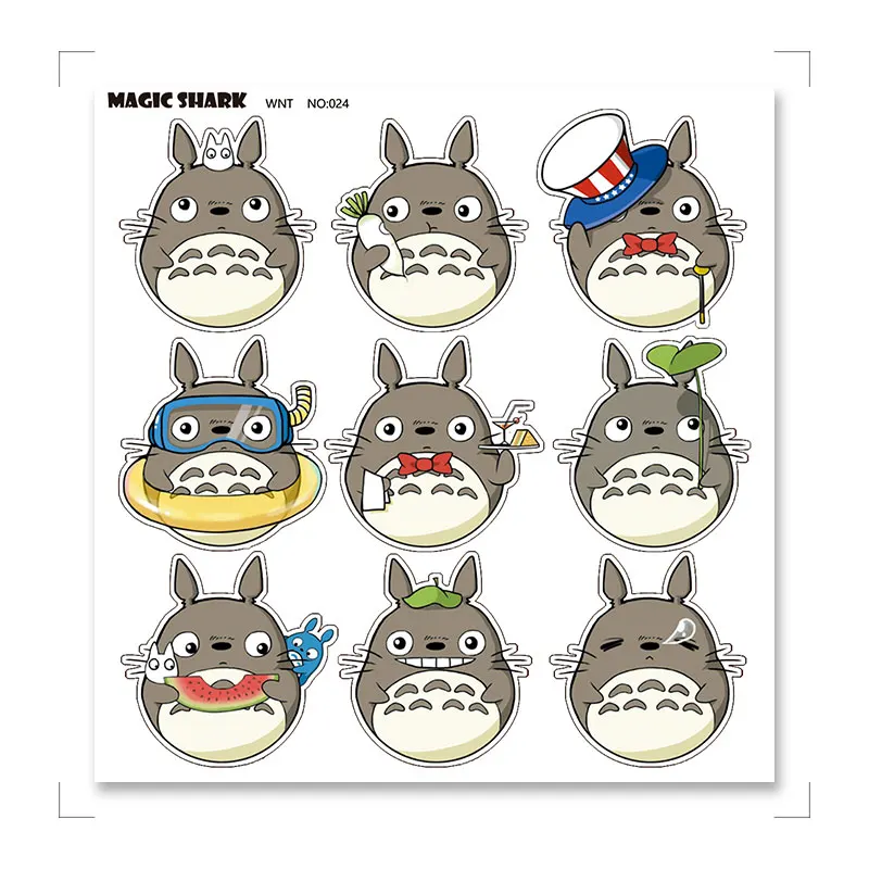 Волшебная Акула 3 м кролик Наруто Покемон Пикачу Марио бабочка наклейка пленка