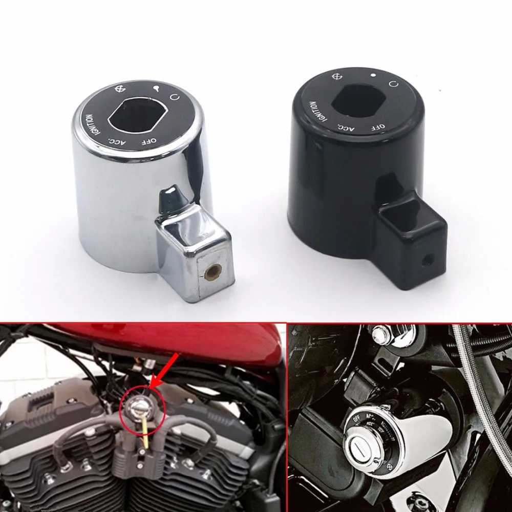 Черный/хром переключатель управления зажиганием декоративная крышка ключа для