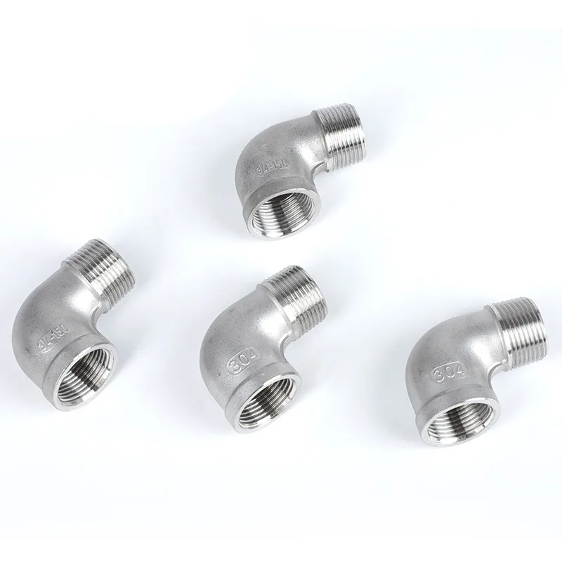 1/8" 1/4" 3/8" 1/2" 3/4" 1" Female X Male Thread Street Elbow 90 Degree Angled SS 304 Stainless Steel Pipe Fitting Connectors
