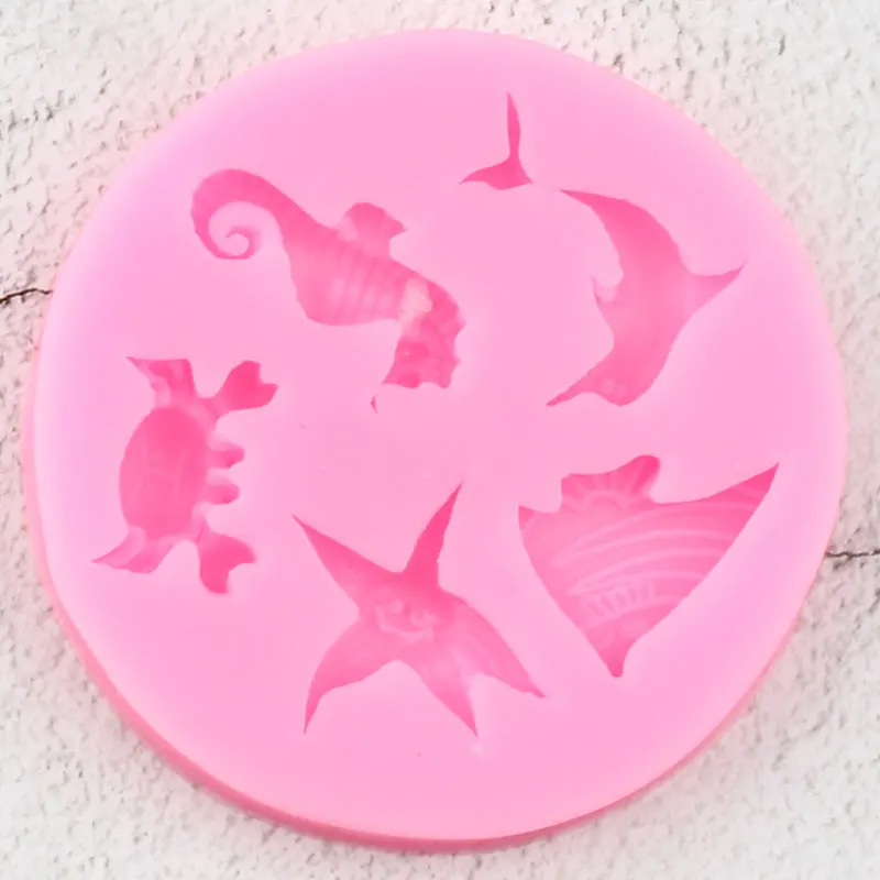 Силиконовая форма для морской лошади морская звезда дельфин кекс Topper