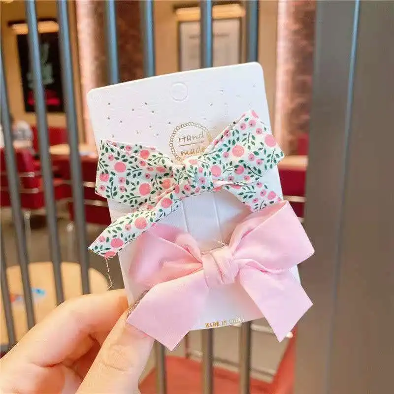 

Cute Broken Flower Bow Children's Hairpin Set