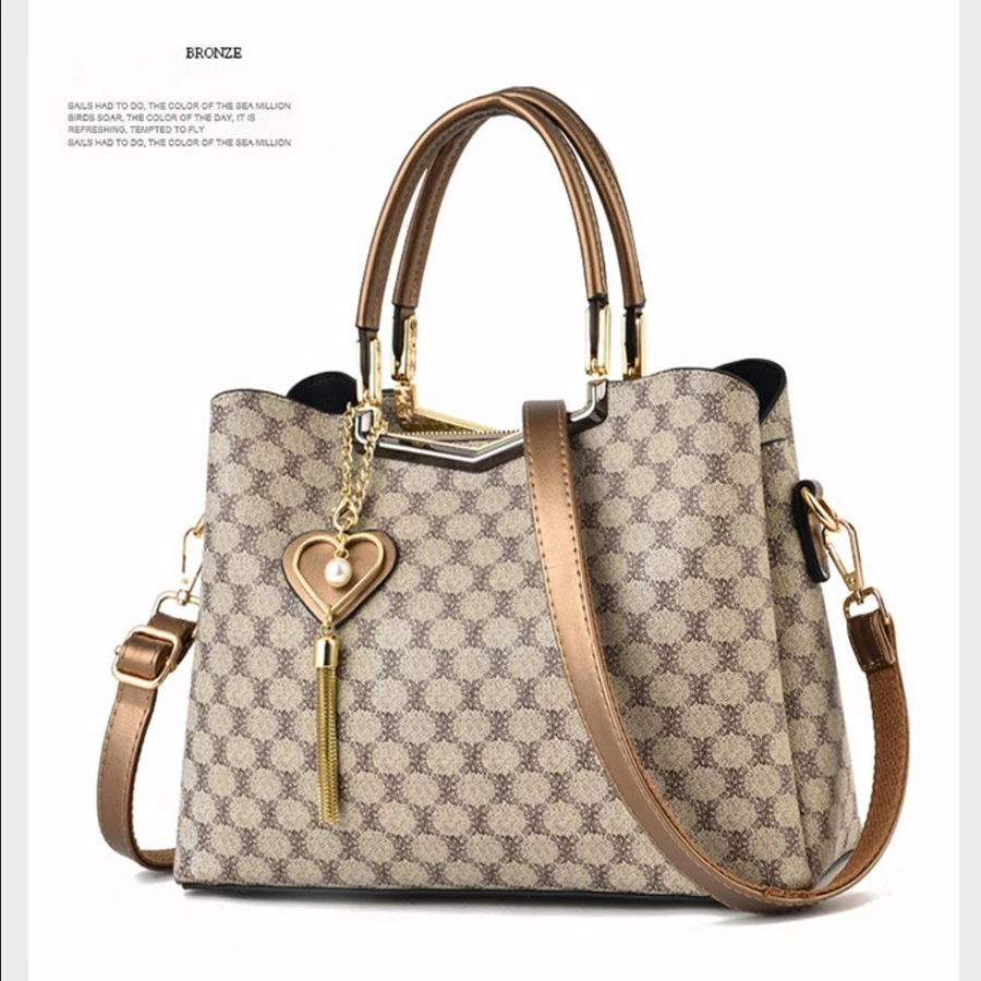 

2021 New Fashion Women's Bag Large-capacity Hand-held One-shoulder Stiletto Bag Print Bag 8625 #