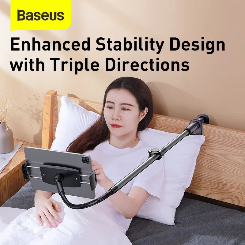 

Baseus Rotary Adjustment Lazy Holder Universal Desktop Bedside Stand for iPad Mobile Phone 4.7-12.9 inches Desktop Phone Holder