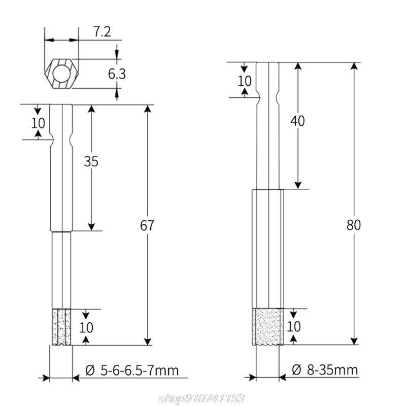 

6/8/10/12/14/16/30mm Hollow Core Dry Drill Bits Decorator Ideal Cutting Tool Granite Marble Ceramic Vitrified MY25 21 Dropship
