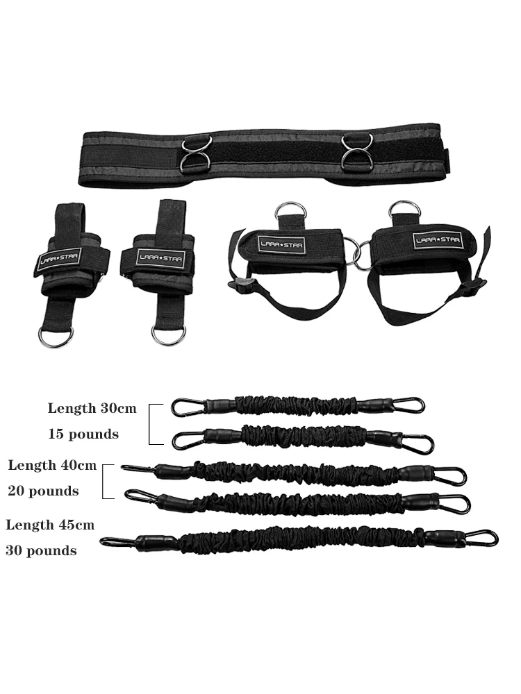

FLYSPO Sports Fitness Resistance Bands Stretching Strap Set for for Full Body Exercises Boxing Muay Thai Gym Bouncing Training E