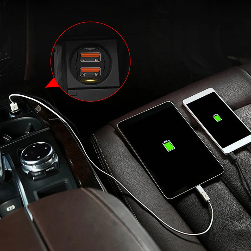 

1Pc 2.1A Mini Dual USB For Phone GPS Car Auto Vehicle Fast Charger Cigarette Lighter Adapter 2-Port 12 24V Accessories Universal