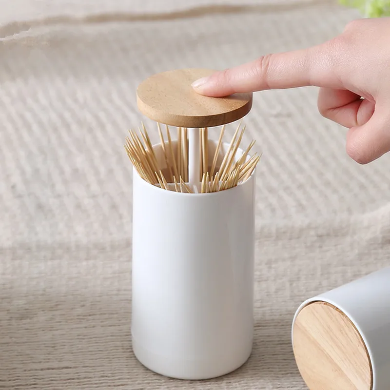 

Q-type pop-up cotton swab cotton swab toothpick holder dispenser box pointed storage box home hotel decoration storage box