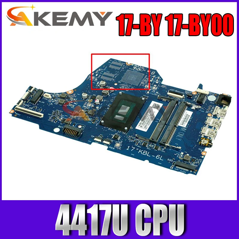 6050A298270 1 Флейта для HP 17-BY 17-BY00 17G-CR 17Q-CS Материнская плата ноутбука с 4417U ЦП DDR4 GM |