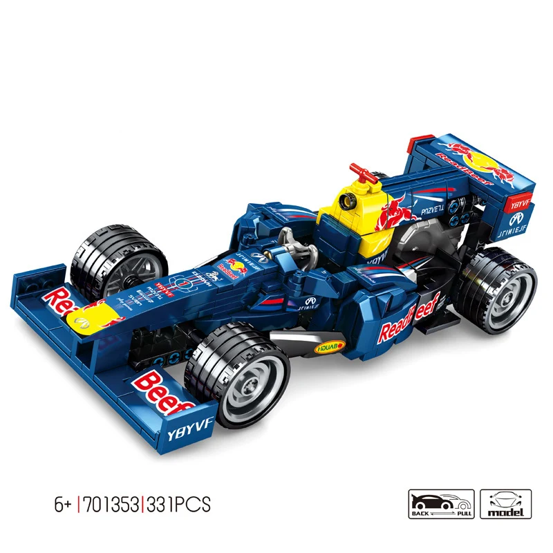 Технический конструктор Супер гоночный автомобиль модель red bull F1 сборка парового
