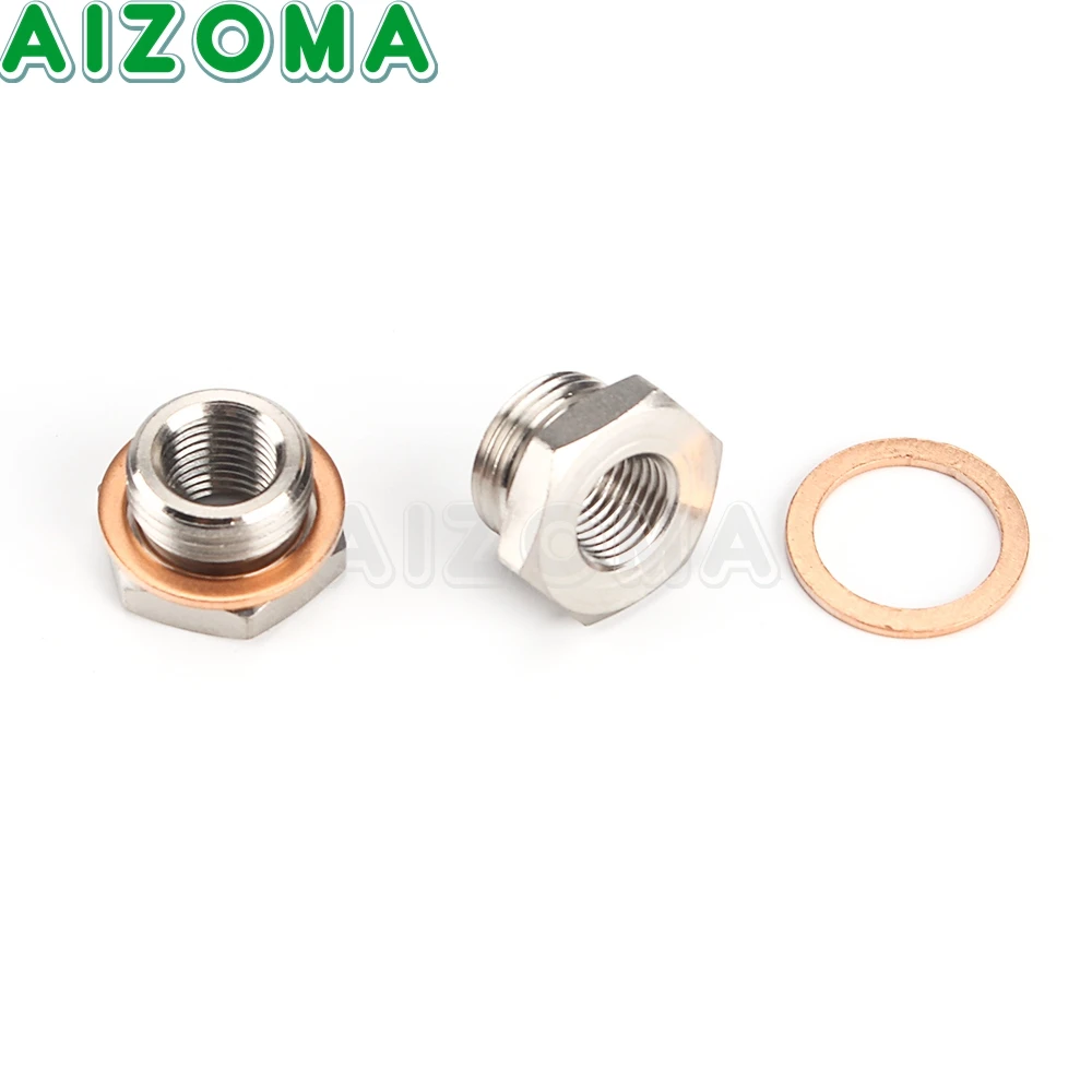 18 mm-12 mm Exhaust O2 Oxygen Sensor Spacer Pipe Reducer Adapter For Harley Touring CVO Dyna Super Wide Glide Softail XL |