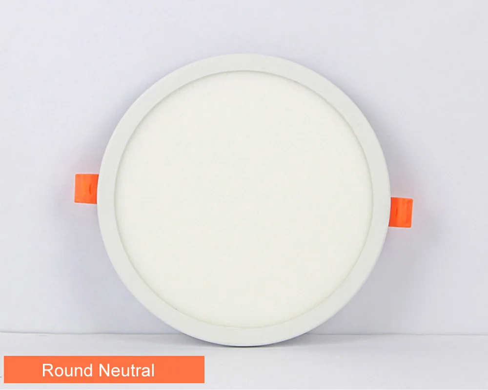 Round Neutral T-SUNRISE ультратонкий Светодиодный светильник 220 В 6 Вт 8 Вт 15 Вт 20 Вт светодиодный потолочный круглый квадратный встраиваемый светильник светодиодный панельный светильник для спальни и кухни - Испускаемый цвет: Round Neutral