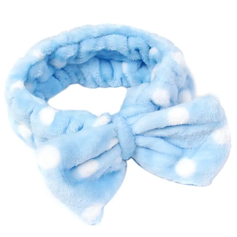 1 шт. Для женщин с бантом и повязка на голову поясом в горошек плюшевый шарф бархат