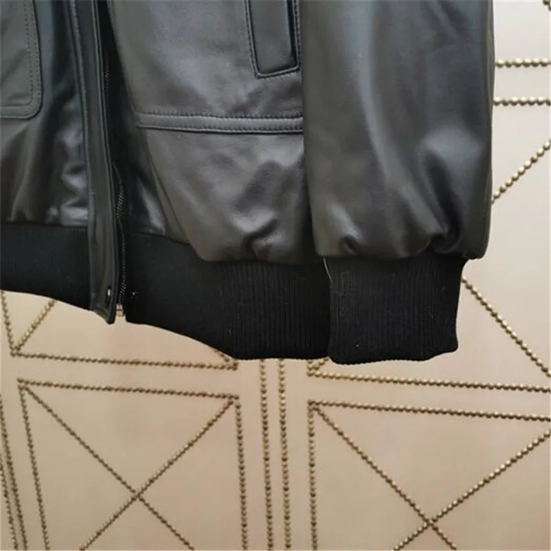 

Real Leather Jacket Winter Coat Women Clothes 2021 Real Lamb Fur Collar Women Genuine Leather Down Coat Chaqueta Mujer