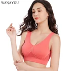 Спортивный бюстгальтер WANAYOU размера плюс женский дышащий бюстгальтер для йоги без стальных колец с пуш-ап Топ для фитнеса и тренировок спортивный бюстгальтер