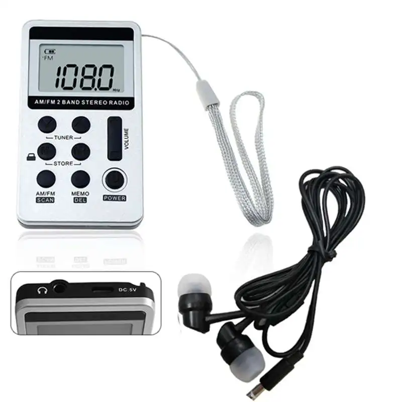 1 шт. Портативный DC 5V Мини карманный двухдиапазонный радио FM/AM цифровой приемник с