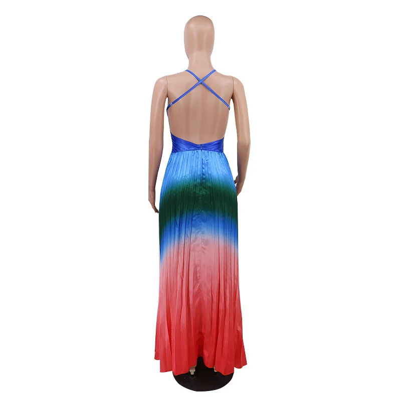 

Cutubly V-Neck Long Maxi Dresses for Women 2020 Sexy Backless Boho Dress Women Beach Spaghetti Strap Sexy Party Dresses Summer
