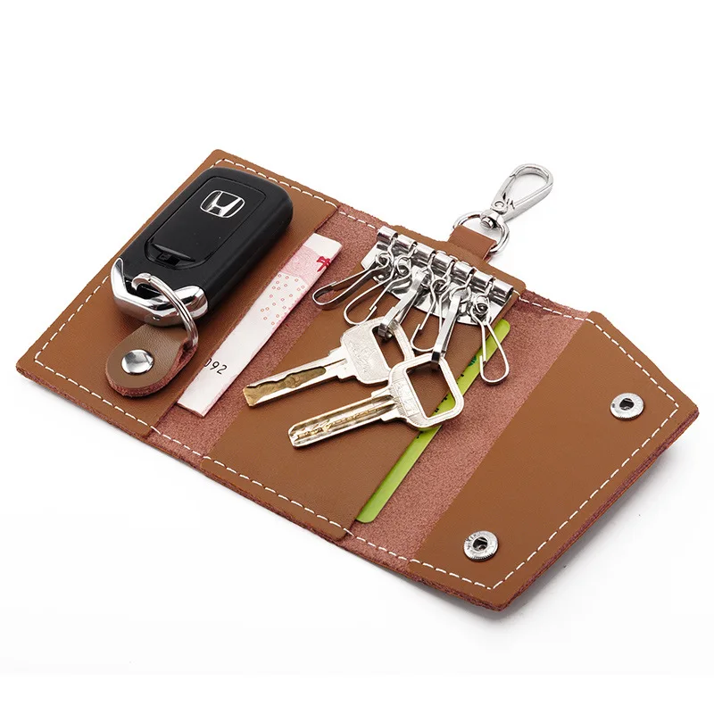 100% натуральная кожа держатель для ключей кошелек модный мужской женский