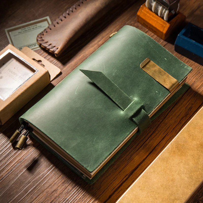 Блокнот из 100% натуральной кожи для путешественников IPBEN винтажный дневник