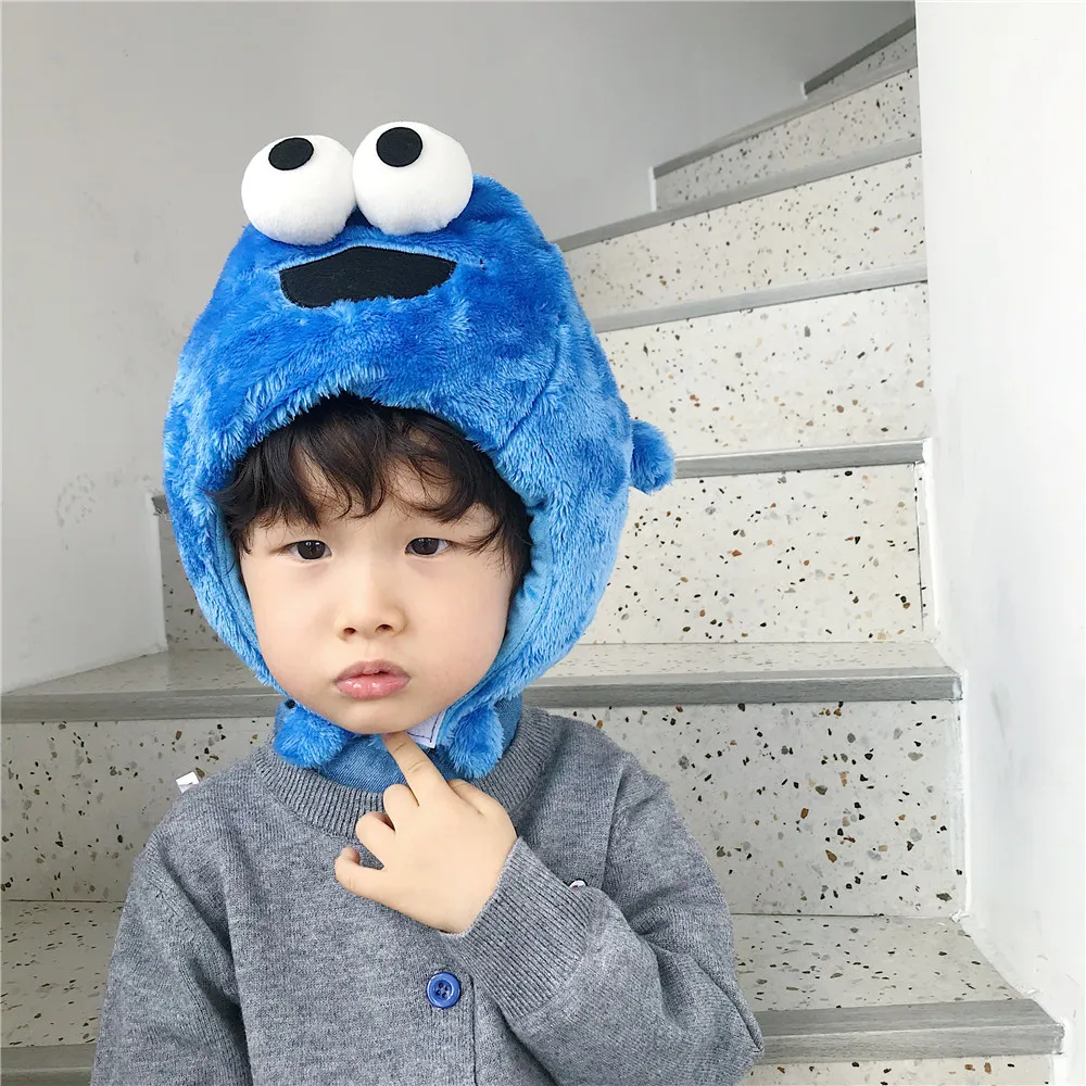 Tonytaobaby/Новая зимняя детская одежда для мальчиков и девочек хлопковая шляпа для маленьких девочек с мультяшным принтом
