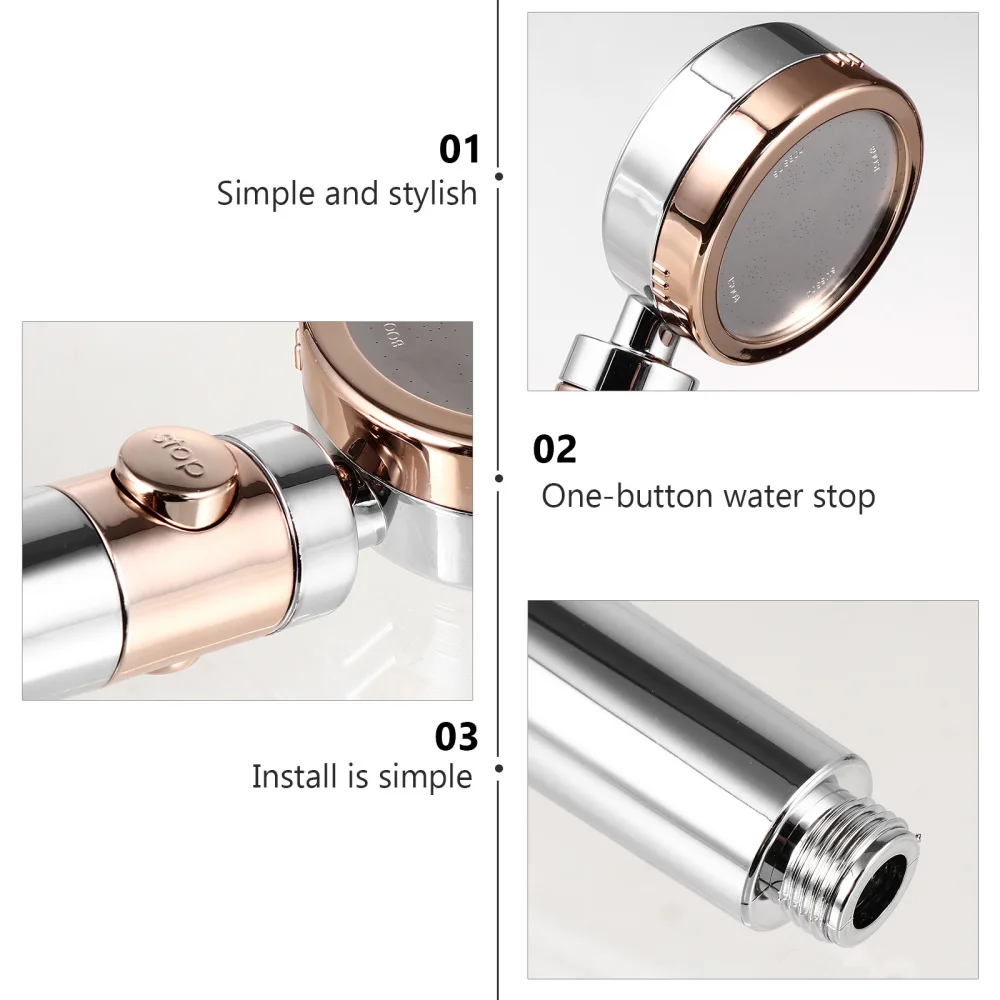 

1pc Handheld Durable Shower Sprinkler Bathroom Shower Nozzle Silver