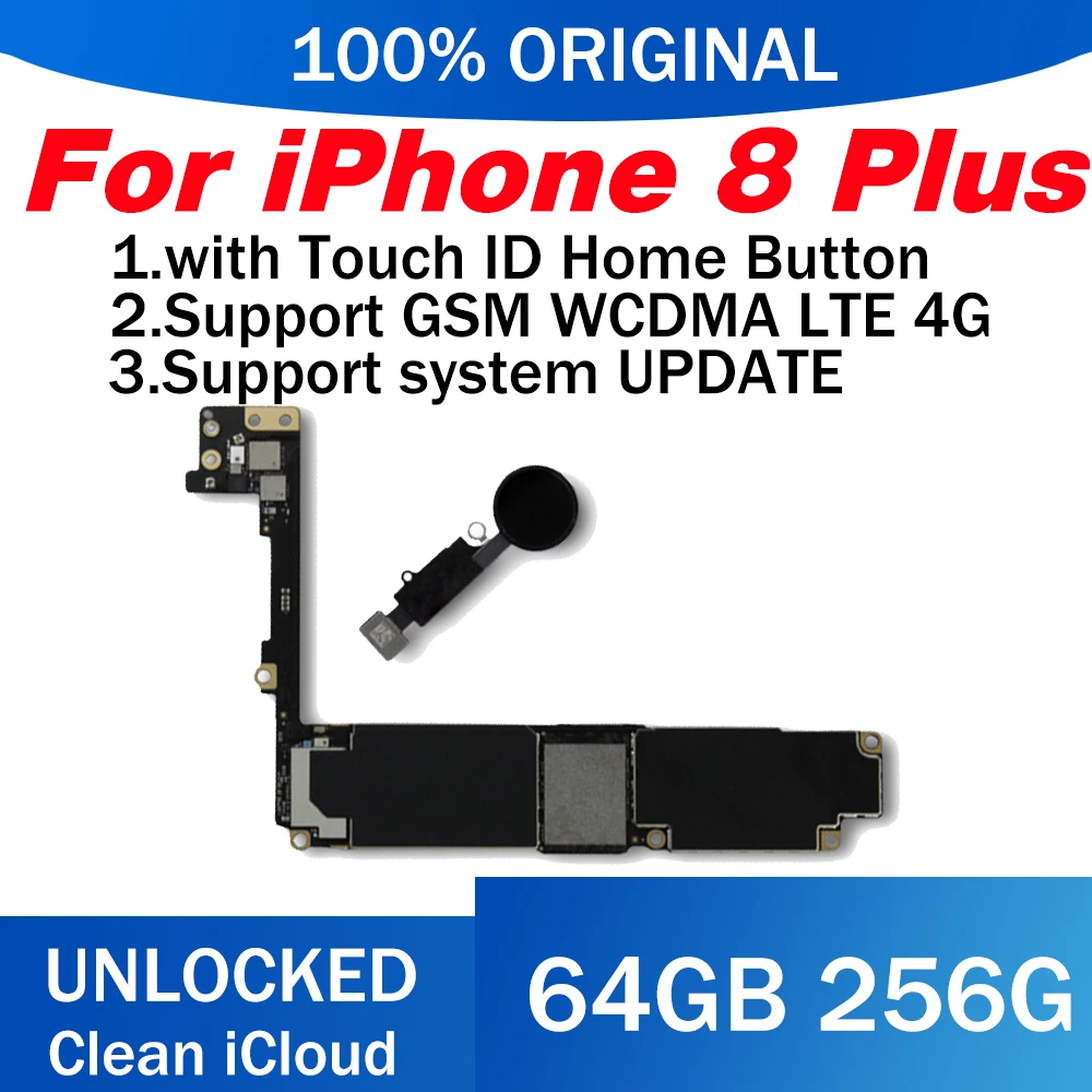 Материнская плата для iPhone 8 Plus 64 ГБ 256 с системой IOS P 5 дюйма материнская Бесплатная
