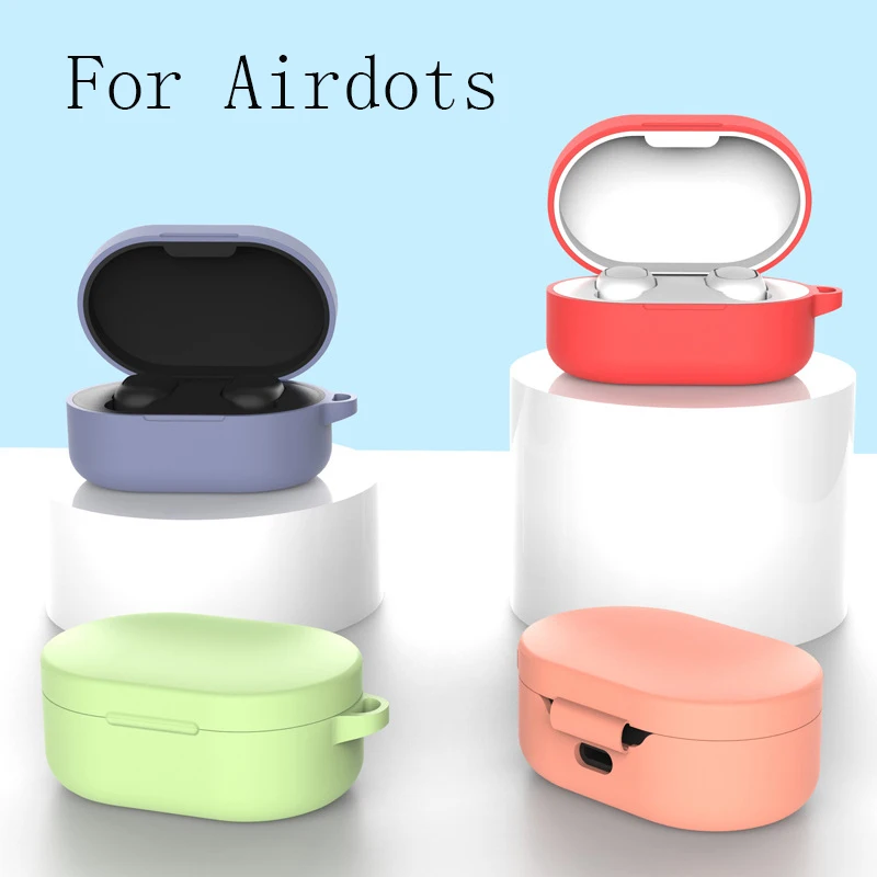 Фото Для Redmi Airdots TWS bluetooth-гарнитура милый Силиконовый Футляр для наушников Xiaomi Для Redmi Airdots TWS bluetooth-гарнитура милый Силиконовый Футляр для наушников Xiaomi