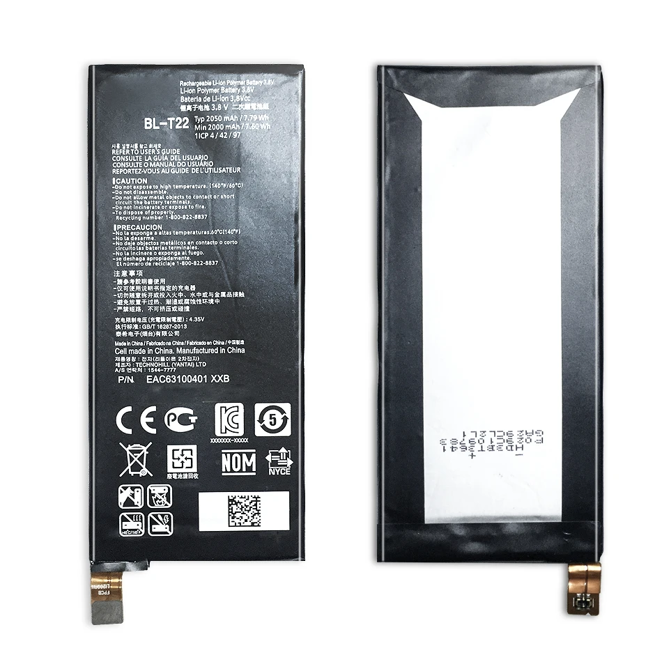 Мощный точный контакт BL T22 2050 мАч аккумулятор мобильного телефона для LG Zero H650 H650E